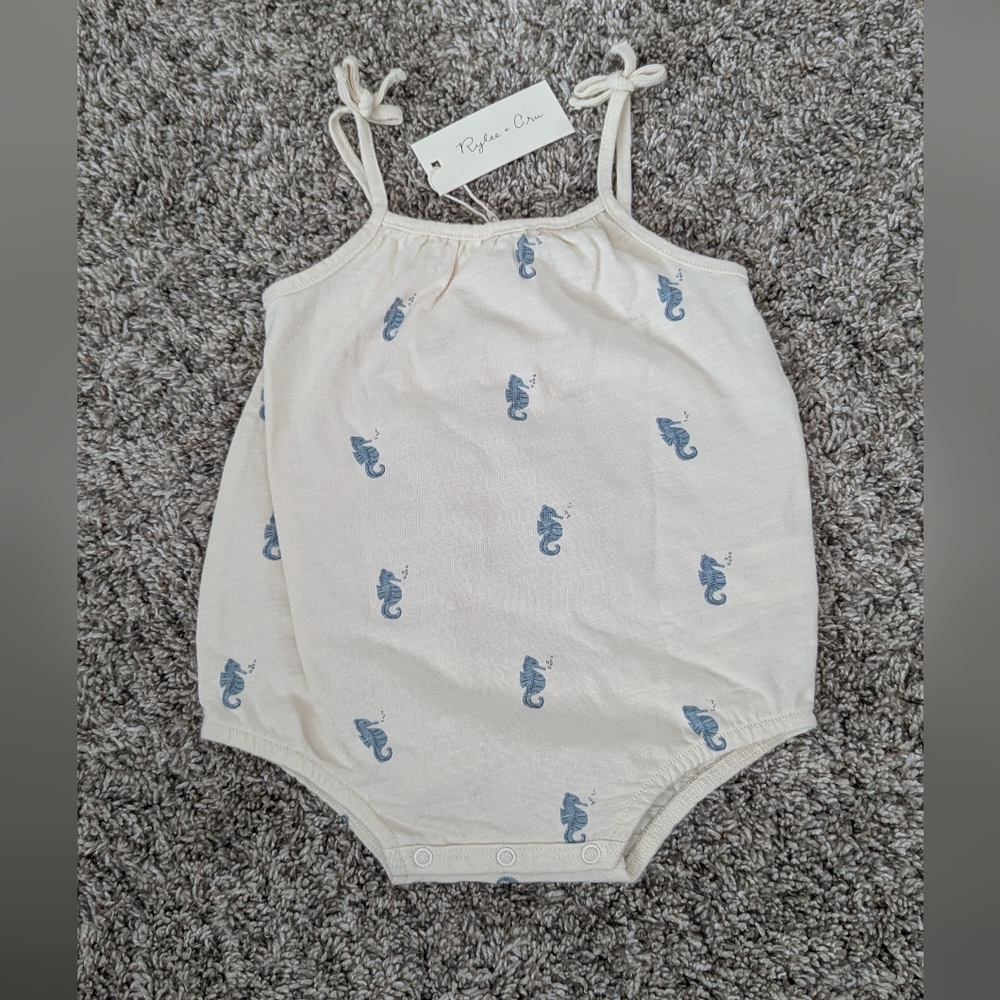 NWT Nala Romper, Seahorse by Rylee + Cru